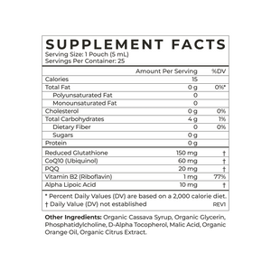 
                  
                    Liposomal Glutathione Supplement Facts
                  
                