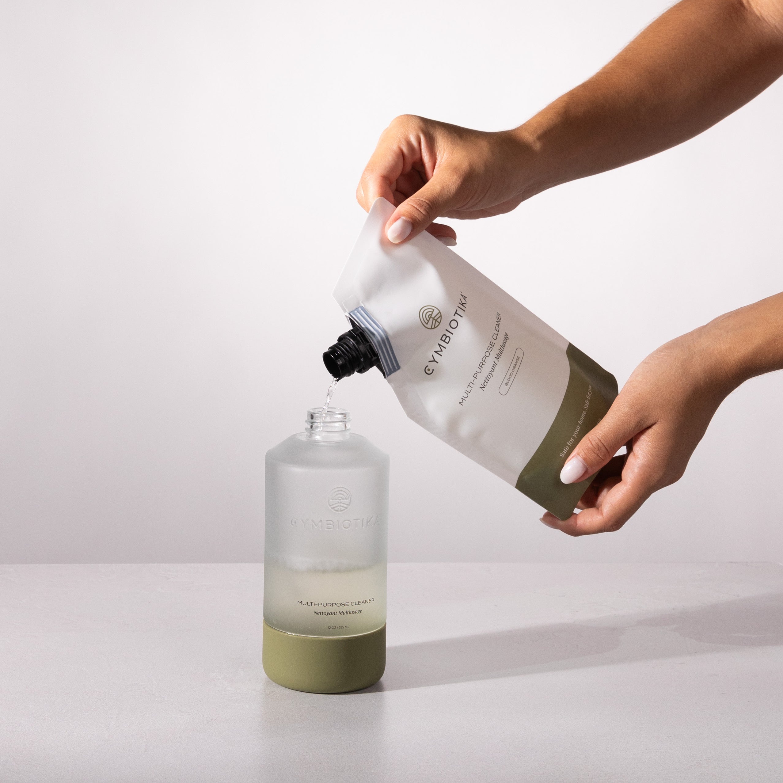 Multi-Purpose Cleaner Bottle Getting Refilled